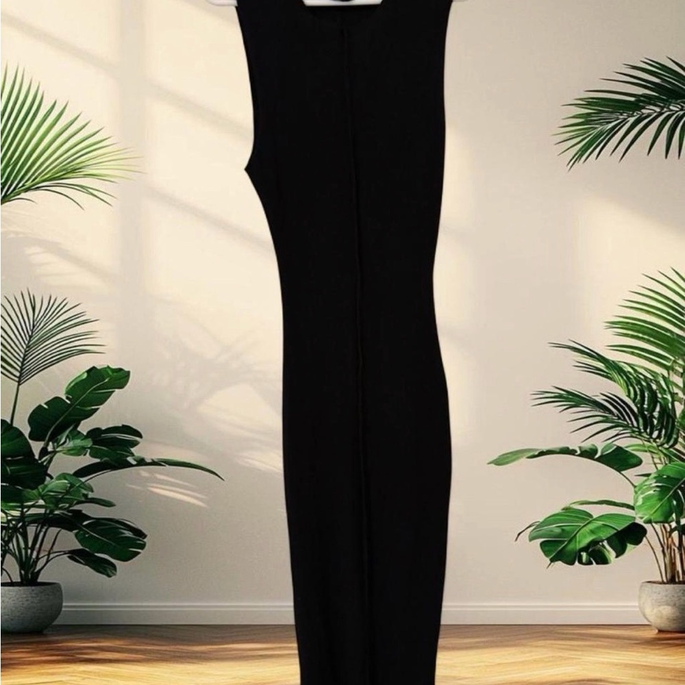 Naked Wardrobe Black Ribbed Bodycon Sleeveless Dress
